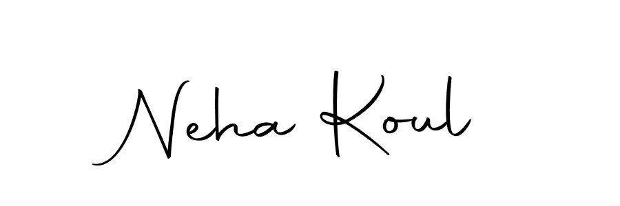 Design your own signature with our free online signature maker. With this signature software, you can create a handwritten (Autography-DOLnW) signature for name Neha Koul. Neha Koul signature style 10 images and pictures png