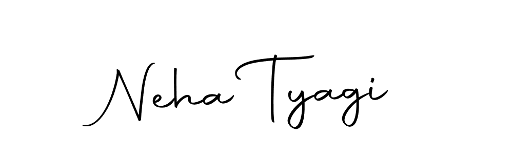 How to make Neha Tyagi name signature. Use Autography-DOLnW style for creating short signs online. This is the latest handwritten sign. Neha Tyagi signature style 10 images and pictures png