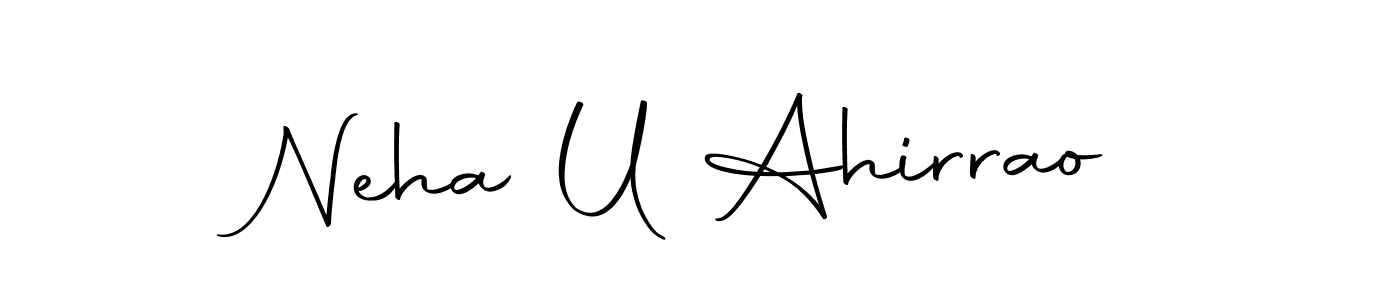 Neha U Ahirrao stylish signature style. Best Handwritten Sign (Autography-DOLnW) for my name. Handwritten Signature Collection Ideas for my name Neha U Ahirrao. Neha U Ahirrao signature style 10 images and pictures png