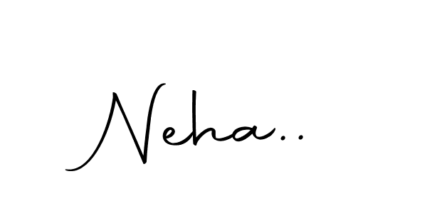 The best way (Autography-DOLnW) to make a short signature is to pick only two or three words in your name. The name Neha.. include a total of six letters. For converting this name. Neha.. signature style 10 images and pictures png