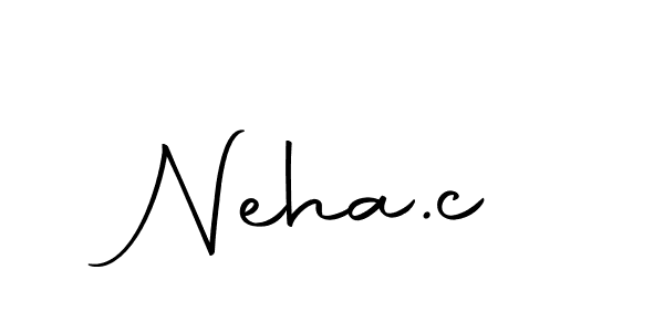 How to make Neha.c name signature. Use Autography-DOLnW style for creating short signs online. This is the latest handwritten sign. Neha.c signature style 10 images and pictures png