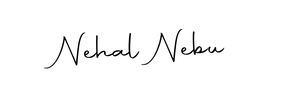 How to make Nehal Nebu name signature. Use Autography-DOLnW style for creating short signs online. This is the latest handwritten sign. Nehal Nebu signature style 10 images and pictures png