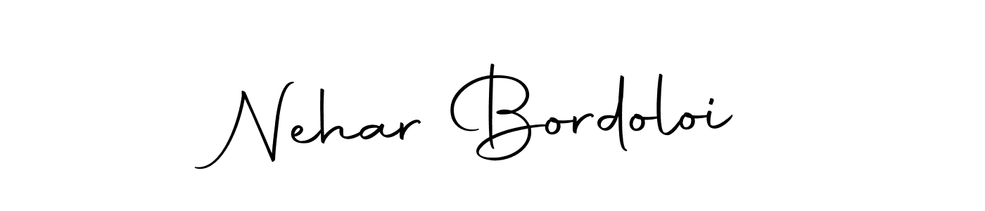 The best way (Autography-DOLnW) to make a short signature is to pick only two or three words in your name. The name Nehar Bordoloi include a total of six letters. For converting this name. Nehar Bordoloi signature style 10 images and pictures png