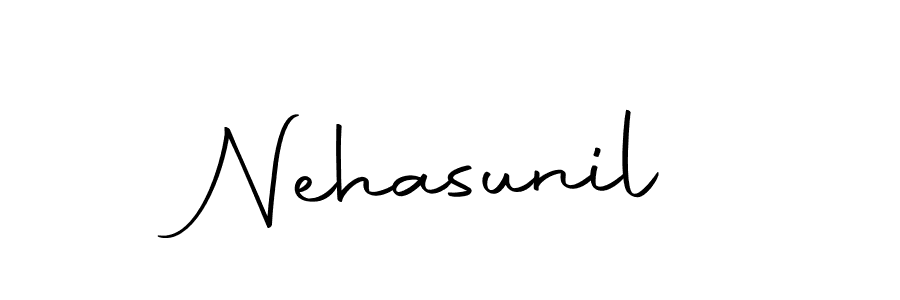 Make a beautiful signature design for name Nehasunil. With this signature (Autography-DOLnW) style, you can create a handwritten signature for free. Nehasunil signature style 10 images and pictures png