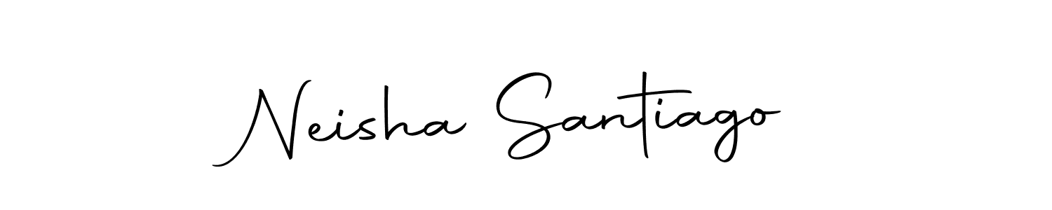 You should practise on your own different ways (Autography-DOLnW) to write your name (Neisha Santiago) in signature. don't let someone else do it for you. Neisha Santiago signature style 10 images and pictures png