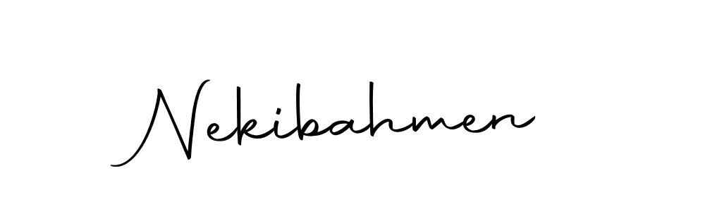 Design your own signature with our free online signature maker. With this signature software, you can create a handwritten (Autography-DOLnW) signature for name Nekibahmen. Nekibahmen signature style 10 images and pictures png