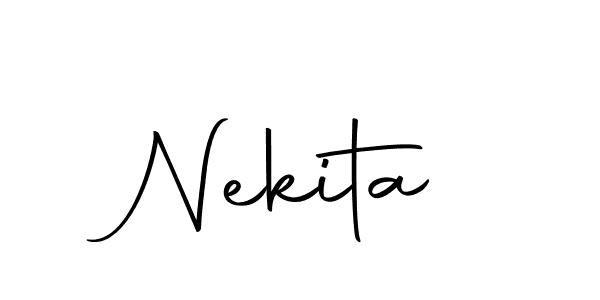 Design your own signature with our free online signature maker. With this signature software, you can create a handwritten (Autography-DOLnW) signature for name Nekita. Nekita signature style 10 images and pictures png