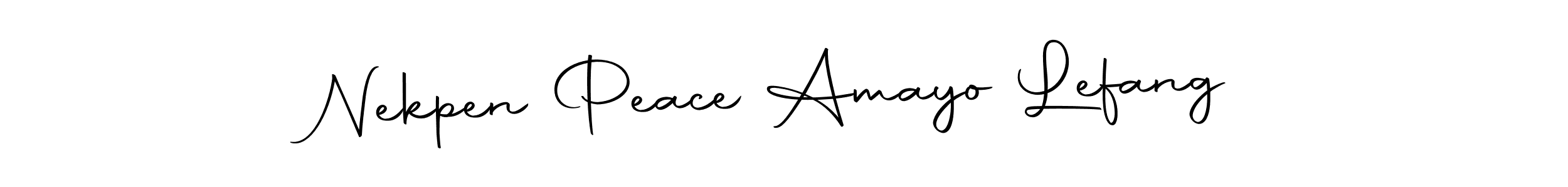 Here are the top 10 professional signature styles for the name Nekpen Peace Amayo Lefang. These are the best autograph styles you can use for your name. Nekpen Peace Amayo Lefang signature style 10 images and pictures png