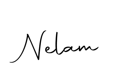 Make a beautiful signature design for name Nelam. With this signature (Autography-DOLnW) style, you can create a handwritten signature for free. Nelam signature style 10 images and pictures png