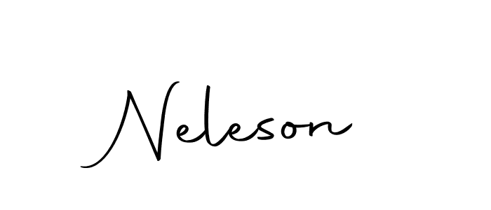 Design your own signature with our free online signature maker. With this signature software, you can create a handwritten (Autography-DOLnW) signature for name Neleson. Neleson signature style 10 images and pictures png