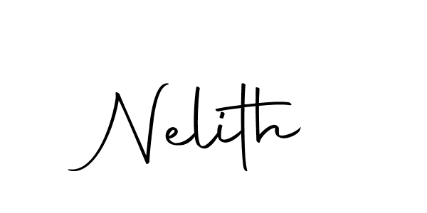 Design your own signature with our free online signature maker. With this signature software, you can create a handwritten (Autography-DOLnW) signature for name Nelith. Nelith signature style 10 images and pictures png