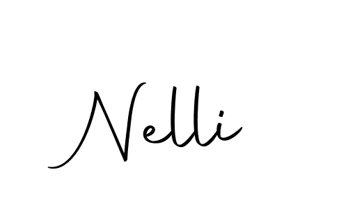 Make a beautiful signature design for name Nelli. With this signature (Autography-DOLnW) style, you can create a handwritten signature for free. Nelli signature style 10 images and pictures png