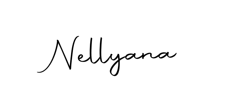 Use a signature maker to create a handwritten signature online. With this signature software, you can design (Autography-DOLnW) your own signature for name Nellyana. Nellyana signature style 10 images and pictures png