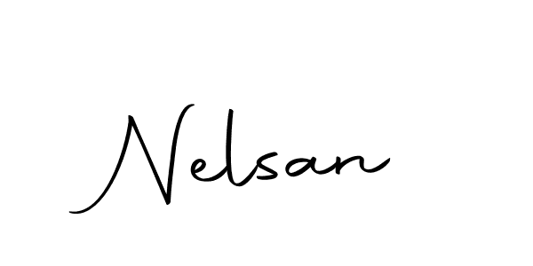 Design your own signature with our free online signature maker. With this signature software, you can create a handwritten (Autography-DOLnW) signature for name Nelsan. Nelsan signature style 10 images and pictures png