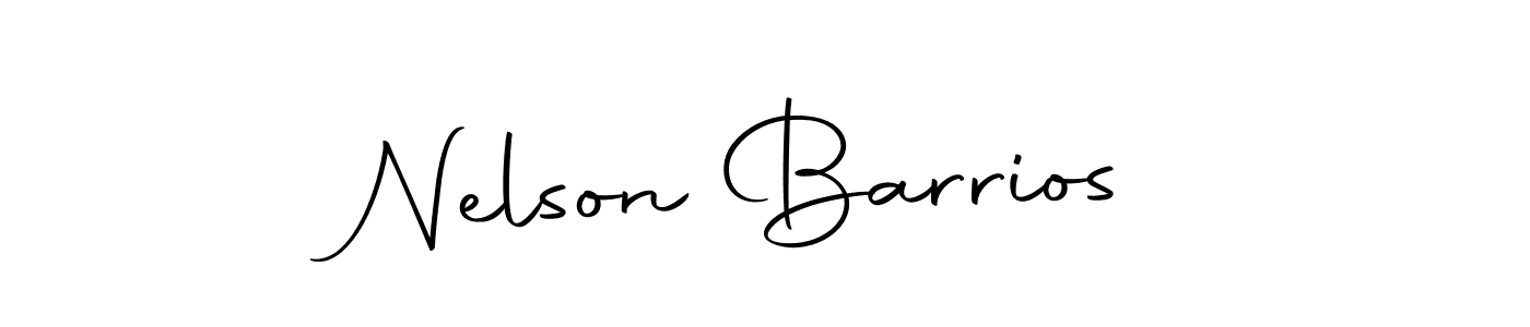 Make a beautiful signature design for name Nelson Barrios. With this signature (Autography-DOLnW) style, you can create a handwritten signature for free. Nelson Barrios signature style 10 images and pictures png
