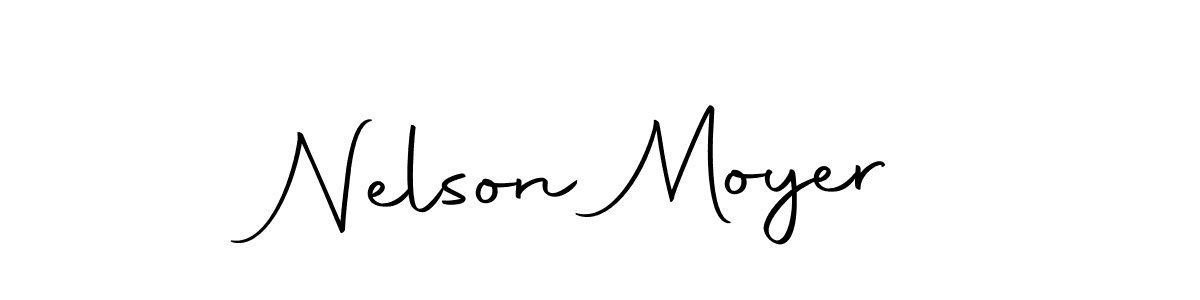 Design your own signature with our free online signature maker. With this signature software, you can create a handwritten (Autography-DOLnW) signature for name Nelson Moyer. Nelson Moyer signature style 10 images and pictures png