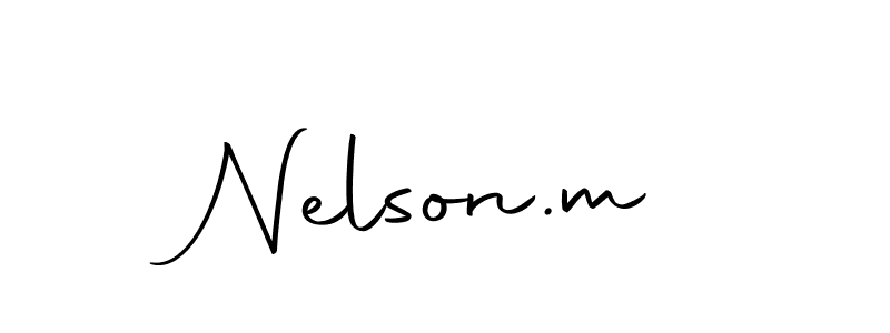 Similarly Autography-DOLnW is the best handwritten signature design. Signature creator online .You can use it as an online autograph creator for name Nelson.m. Nelson.m signature style 10 images and pictures png