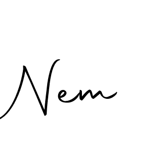 You should practise on your own different ways (Autography-DOLnW) to write your name (Nem) in signature. don't let someone else do it for you. Nem signature style 10 images and pictures png