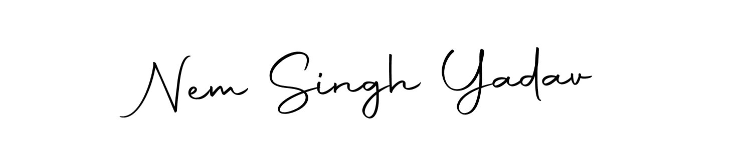 Make a beautiful signature design for name Nem Singh Yadav. Use this online signature maker to create a handwritten signature for free. Nem Singh Yadav signature style 10 images and pictures png