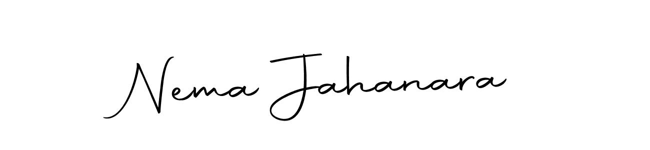 Similarly Autography-DOLnW is the best handwritten signature design. Signature creator online .You can use it as an online autograph creator for name Nema Jahanara. Nema Jahanara signature style 10 images and pictures png