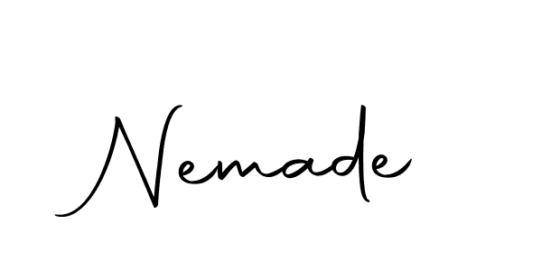 You should practise on your own different ways (Autography-DOLnW) to write your name (Nemade) in signature. don't let someone else do it for you. Nemade signature style 10 images and pictures png
