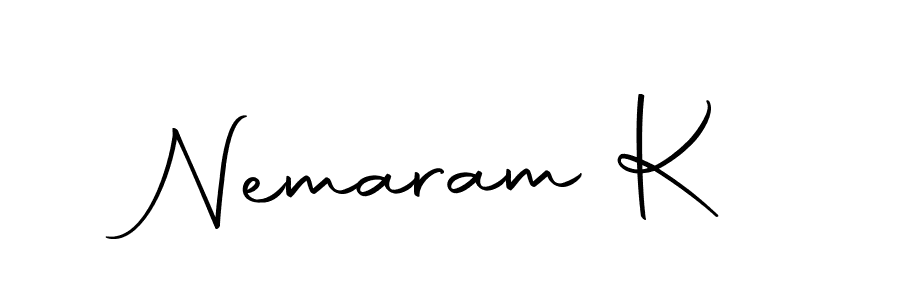 Nemaram K stylish signature style. Best Handwritten Sign (Autography-DOLnW) for my name. Handwritten Signature Collection Ideas for my name Nemaram K. Nemaram K signature style 10 images and pictures png