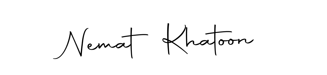Autography-DOLnW is a professional signature style that is perfect for those who want to add a touch of class to their signature. It is also a great choice for those who want to make their signature more unique. Get Nemat Khatoon name to fancy signature for free. Nemat Khatoon signature style 10 images and pictures png