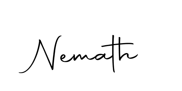 Make a beautiful signature design for name Nemath. Use this online signature maker to create a handwritten signature for free. Nemath signature style 10 images and pictures png