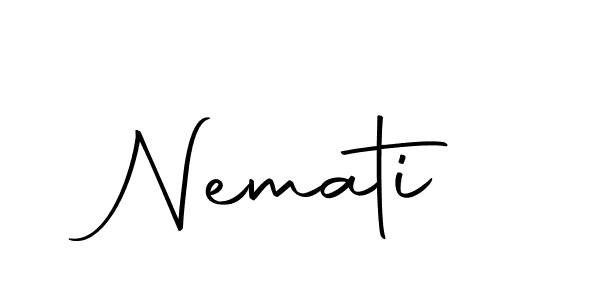 You should practise on your own different ways (Autography-DOLnW) to write your name (Nemati) in signature. don't let someone else do it for you. Nemati signature style 10 images and pictures png