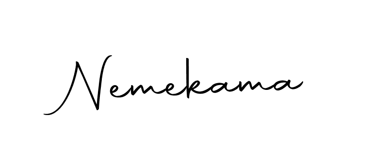 Use a signature maker to create a handwritten signature online. With this signature software, you can design (Autography-DOLnW) your own signature for name Nemekama. Nemekama signature style 10 images and pictures png