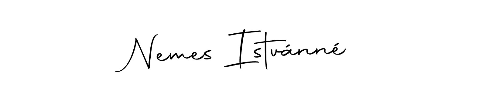 How to make Nemes Istvánné signature? Autography-DOLnW is a professional autograph style. Create handwritten signature for Nemes Istvánné name. Nemes Istvánné signature style 10 images and pictures png