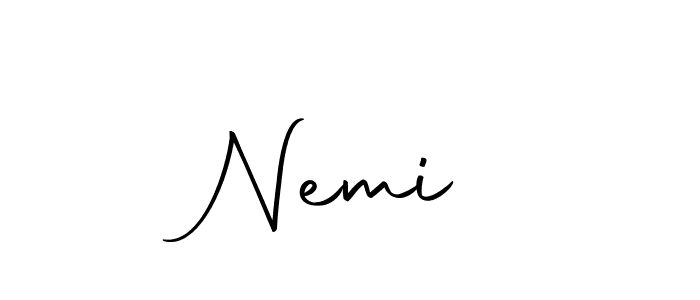 How to make Nemi모 name signature. Use Autography-DOLnW style for creating short signs online. This is the latest handwritten sign. Nemi모 signature style 10 images and pictures png