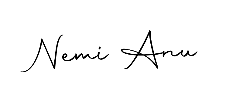 Make a beautiful signature design for name Nemi Anu. Use this online signature maker to create a handwritten signature for free. Nemi Anu signature style 10 images and pictures png