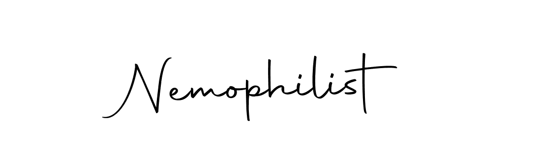 Make a beautiful signature design for name Nemophilist. With this signature (Autography-DOLnW) style, you can create a handwritten signature for free. Nemophilist signature style 10 images and pictures png