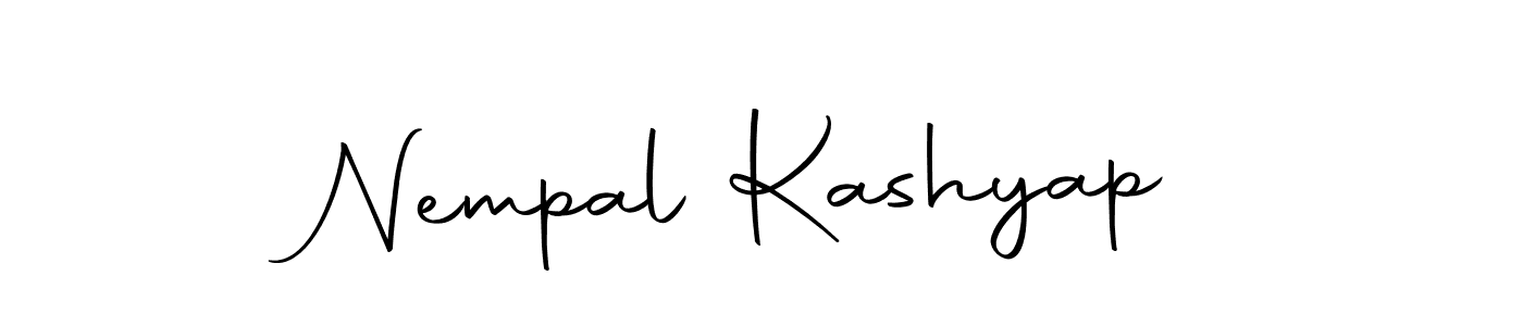 How to make Nempal Kashyap name signature. Use Autography-DOLnW style for creating short signs online. This is the latest handwritten sign. Nempal Kashyap signature style 10 images and pictures png