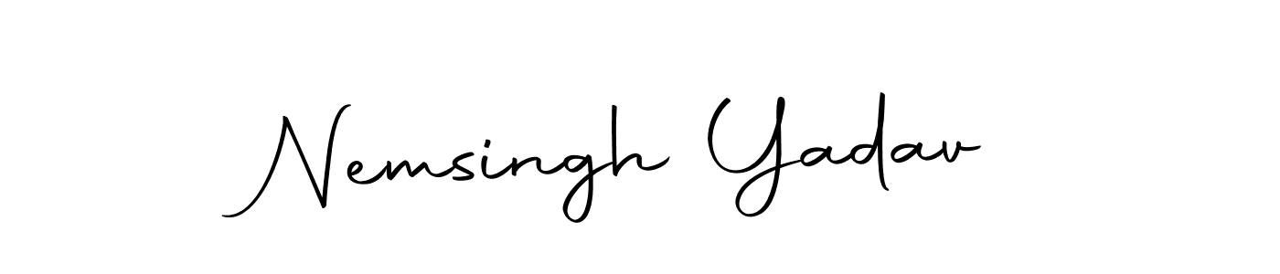 Use a signature maker to create a handwritten signature online. With this signature software, you can design (Autography-DOLnW) your own signature for name Nemsingh Yadav. Nemsingh Yadav signature style 10 images and pictures png