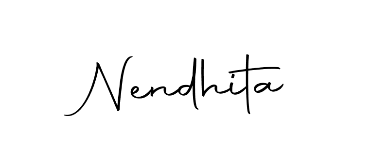 Nendhita stylish signature style. Best Handwritten Sign (Autography-DOLnW) for my name. Handwritten Signature Collection Ideas for my name Nendhita. Nendhita signature style 10 images and pictures png