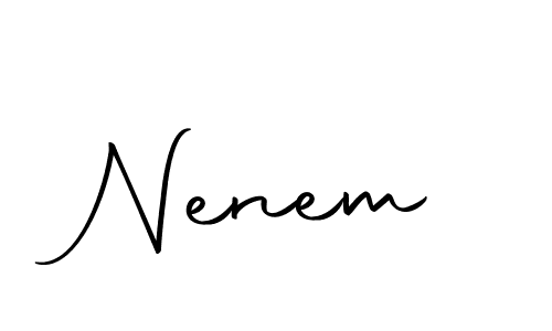 if you are searching for the best signature style for your name Nenem. so please give up your signature search. here we have designed multiple signature styles  using Autography-DOLnW. Nenem signature style 10 images and pictures png