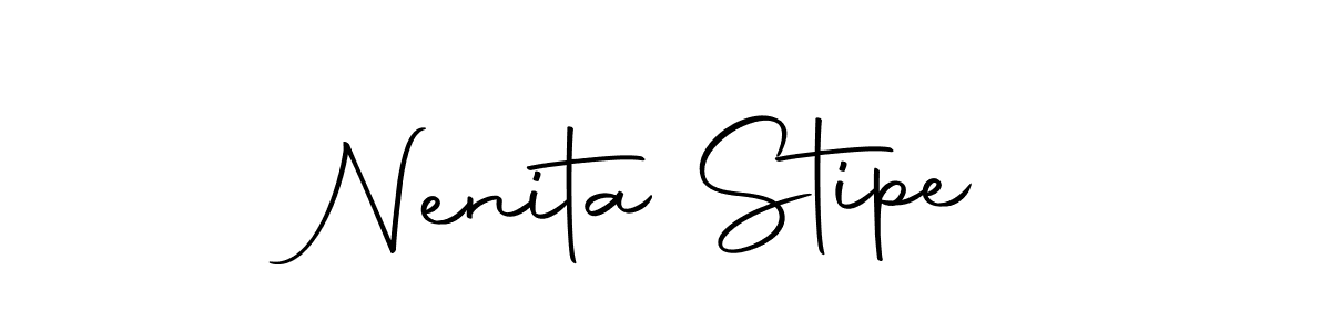 How to make Nenita Stipe name signature. Use Autography-DOLnW style for creating short signs online. This is the latest handwritten sign. Nenita Stipe signature style 10 images and pictures png