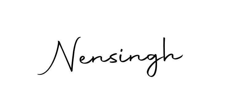 Use a signature maker to create a handwritten signature online. With this signature software, you can design (Autography-DOLnW) your own signature for name Nensingh. Nensingh signature style 10 images and pictures png