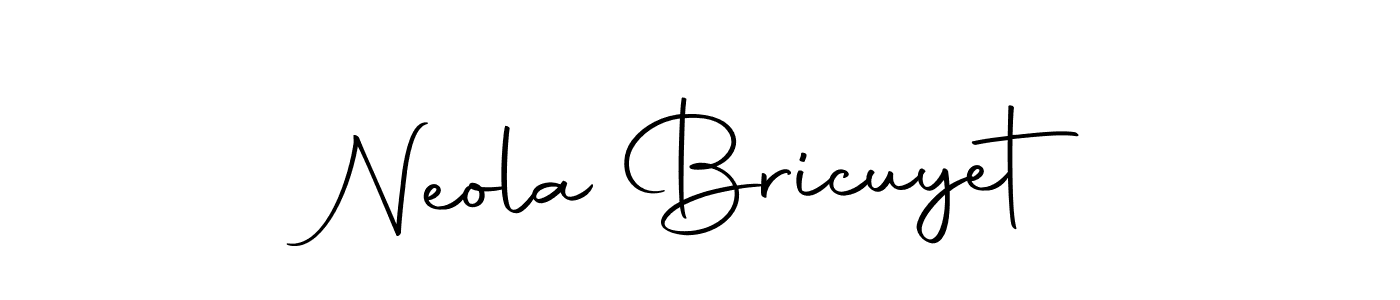 if you are searching for the best signature style for your name Neola Bricuyet. so please give up your signature search. here we have designed multiple signature styles  using Autography-DOLnW. Neola Bricuyet signature style 10 images and pictures png