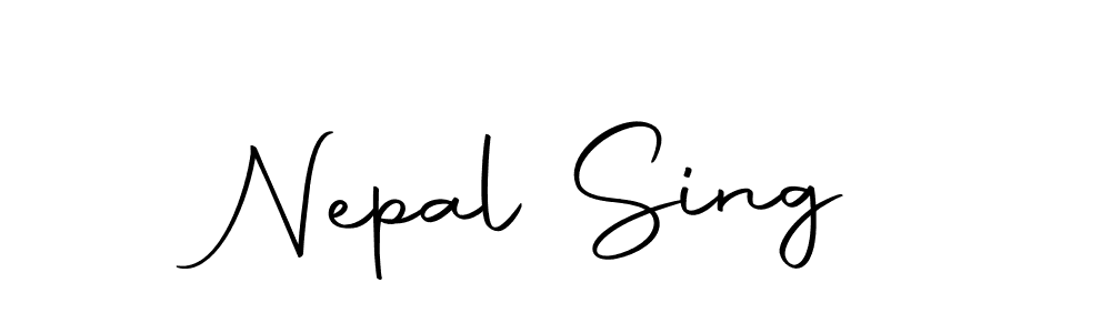 if you are searching for the best signature style for your name Nepal Sing. so please give up your signature search. here we have designed multiple signature styles  using Autography-DOLnW. Nepal Sing signature style 10 images and pictures png