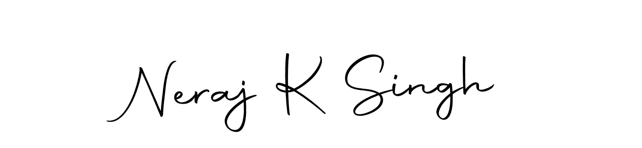 Make a short Neraj K Singh signature style. Manage your documents anywhere anytime using Autography-DOLnW. Create and add eSignatures, submit forms, share and send files easily. Neraj K Singh signature style 10 images and pictures png