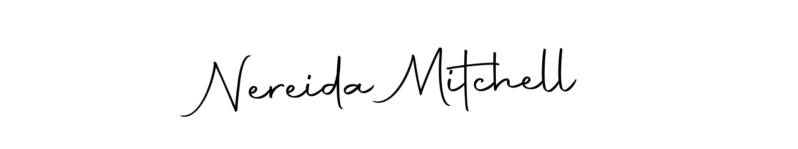 Make a beautiful signature design for name Nereida Mitchell. With this signature (Autography-DOLnW) style, you can create a handwritten signature for free. Nereida Mitchell signature style 10 images and pictures png
