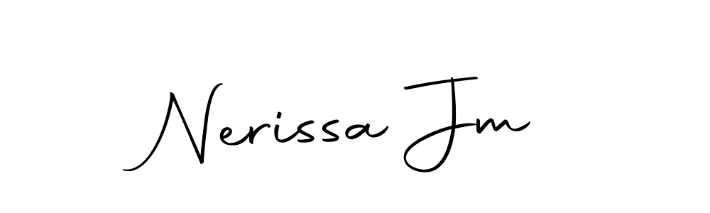 Create a beautiful signature design for name Nerissa Jm. With this signature (Autography-DOLnW) fonts, you can make a handwritten signature for free. Nerissa Jm signature style 10 images and pictures png