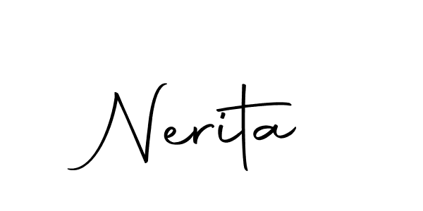 Design your own signature with our free online signature maker. With this signature software, you can create a handwritten (Autography-DOLnW) signature for name Nerita. Nerita signature style 10 images and pictures png