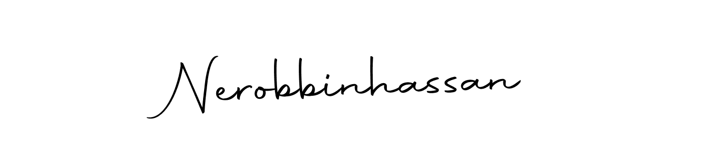 Also we have Nerobbinhassan name is the best signature style. Create professional handwritten signature collection using Autography-DOLnW autograph style. Nerobbinhassan signature style 10 images and pictures png