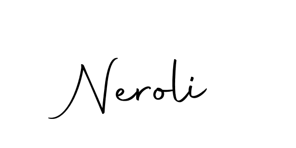 Neroli stylish signature style. Best Handwritten Sign (Autography-DOLnW) for my name. Handwritten Signature Collection Ideas for my name Neroli. Neroli signature style 10 images and pictures png