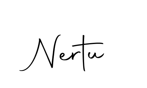 Use a signature maker to create a handwritten signature online. With this signature software, you can design (Autography-DOLnW) your own signature for name Nertu. Nertu signature style 10 images and pictures png
