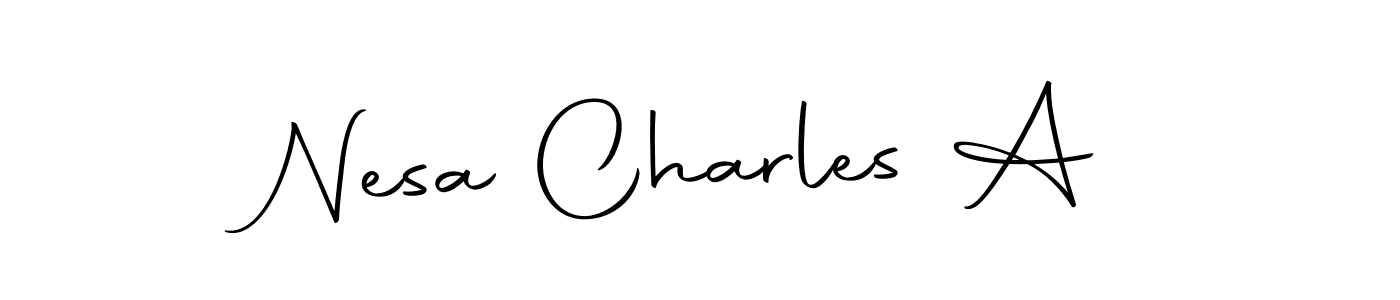 Similarly Autography-DOLnW is the best handwritten signature design. Signature creator online .You can use it as an online autograph creator for name Nesa Charles A. Nesa Charles A signature style 10 images and pictures png